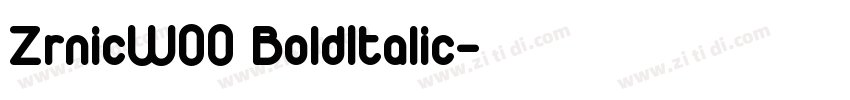 ZrnicW00 BoldItalic字体转换